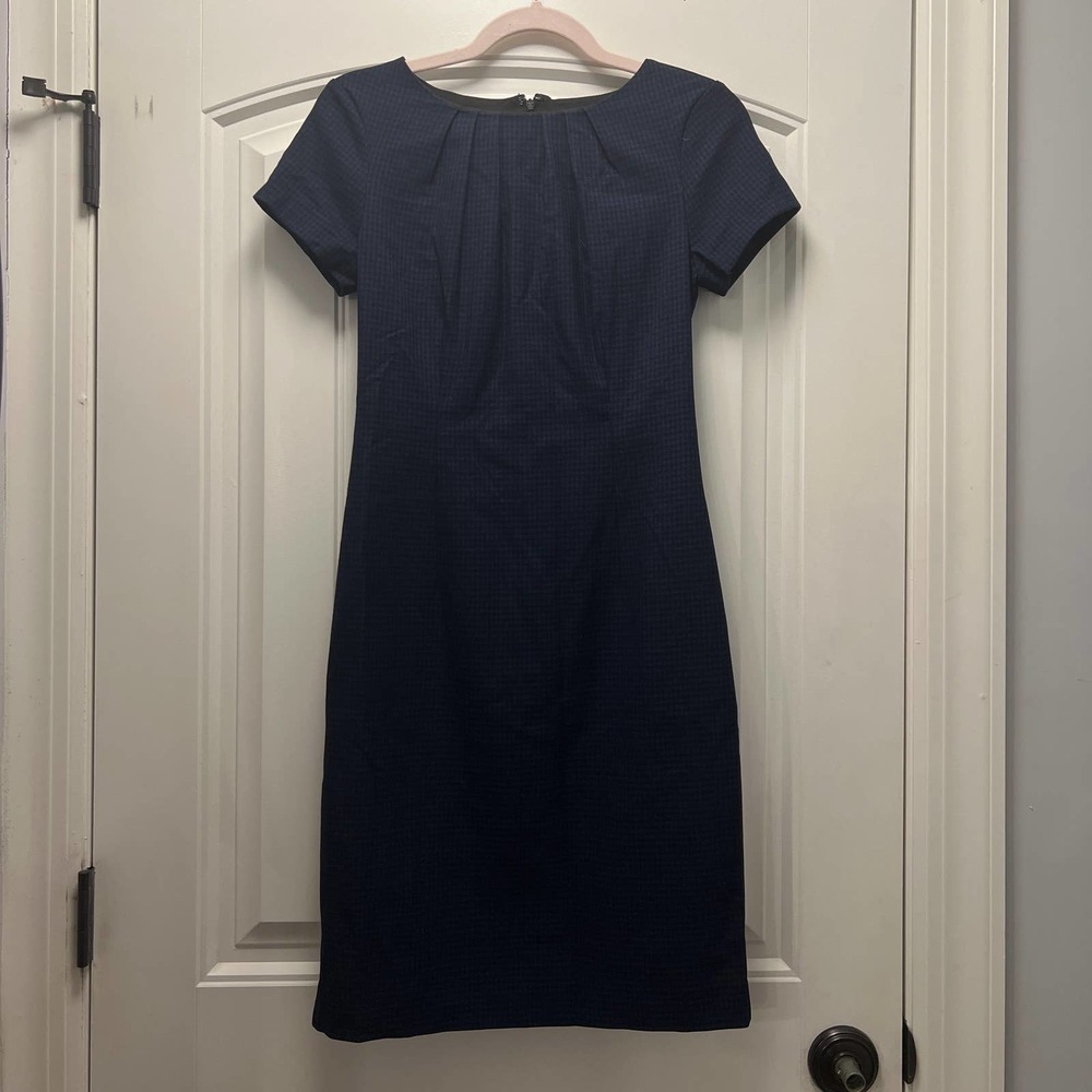 Banana Republic Women's Plaid‎ Short Sleeve Casual Mini Sheath Dress Size 0